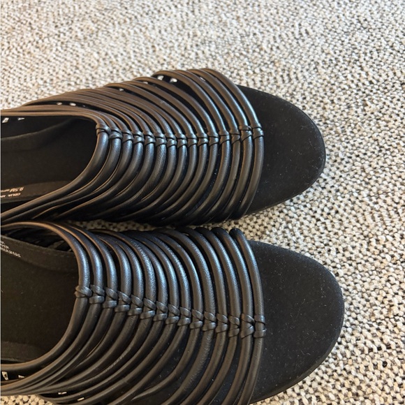 Munro Celia slingback sandals in black leather size 9.5 NEW - Picture 4 of 8